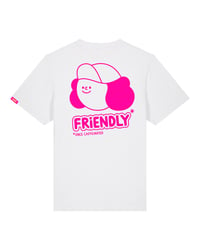 Image 1 of Once Caffeinated T-shirt / White + Hot Pink