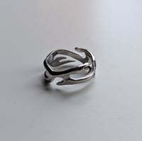 Image 2 of Silver Flames Ring
