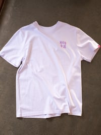 Image 3 of Low-Res Betty T-shirt / White + Lavender 