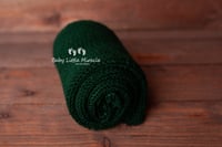 Image 6 of Knitted pillow wrap bonnet hats green