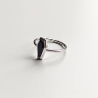 Image 2 of Sterling Silver Mini Casket Ring