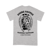 Image 3 of T-shirt COME FOR A RIDE - grey