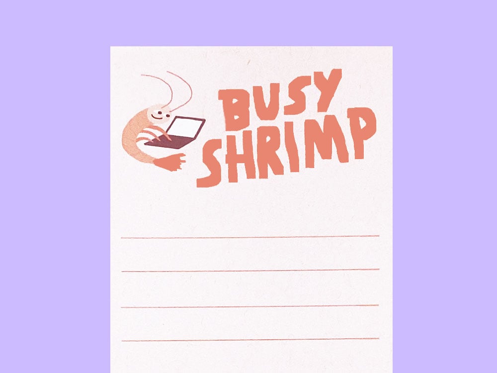 Image of NOTIZBLOCK Busy Shrimp
