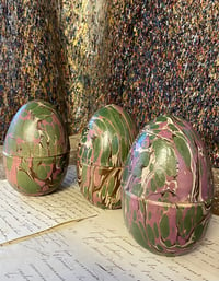 Image 2 of CHARITY SALE // Marbled paper maché eggs for MS Society // 3 available