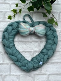 Image 1 of Hand Knitted Heart Wreath