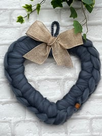 Image 2 of Hand Knitted Heart Wreath