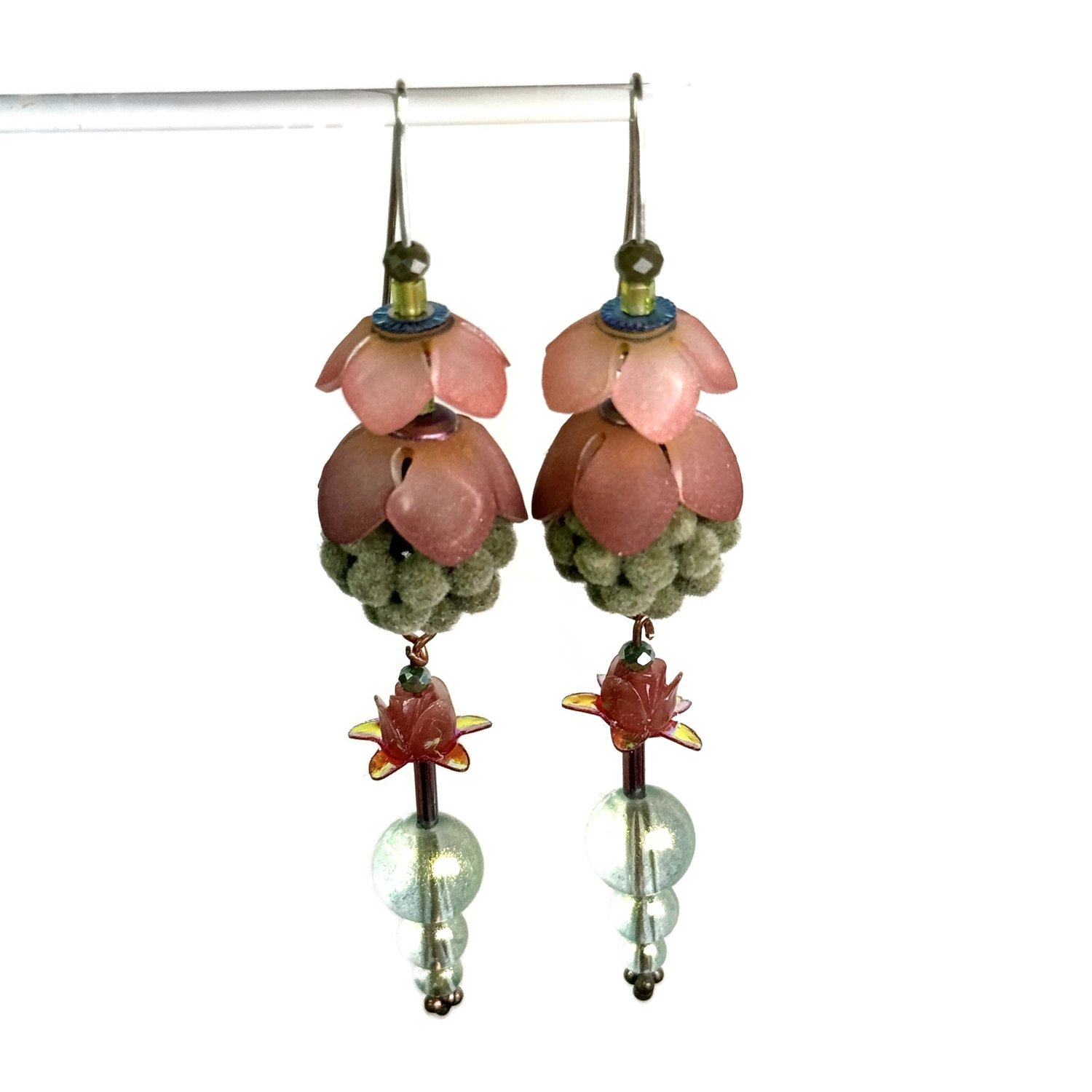 Pink and Pollen Earrings