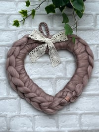 Image 4 of Hand Knitted Heart Wreath