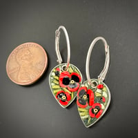 Image 2 of Poppy Leaf Hoops