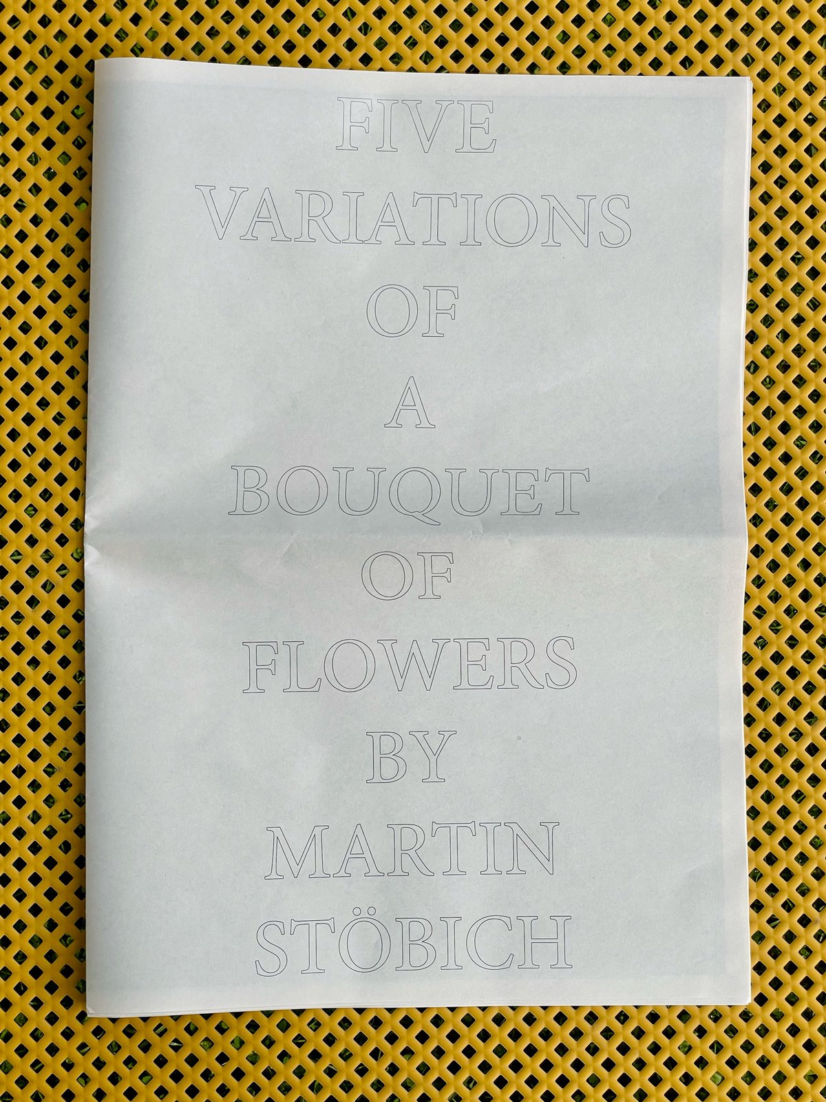 Image of Five Variations Of A Bouquet Of Flowers