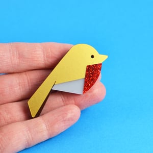 Image of Sparkly Robin Brooch or Necklace