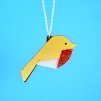 Image 3 of Sparkly Robin Brooch or Necklace