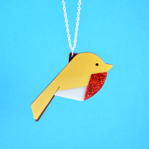 Image of Sparkly Robin Brooch or Necklace