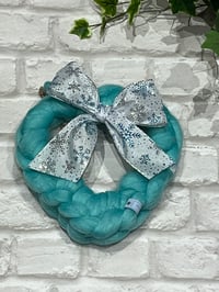 Image 2 of Hand Knitted Mini Christmas Heart Decoration