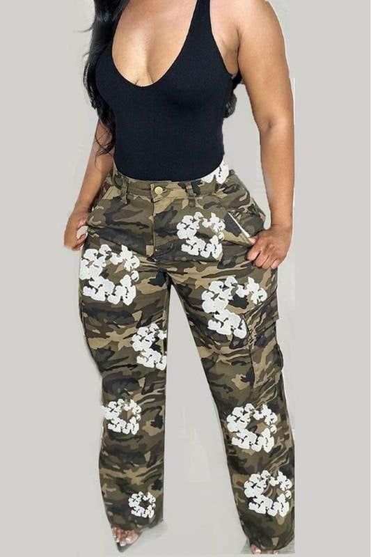 Image of Floral Cargo Pants