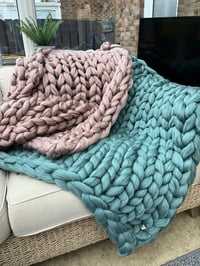 Image 5 of Giant Arm Knitted Blanket / Throw