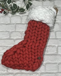 Giant Knit Tube Yarn Christmas Stocking