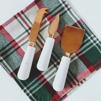 Image 3 of Marble Handle Cheese Knife Set