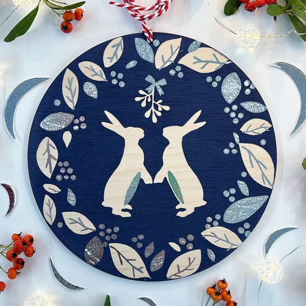 Image of Hares Under The Mistletoe