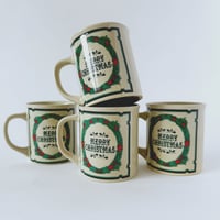 Image 1 of Vintage Merry Christmas Mug Set