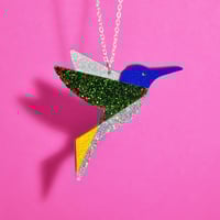 Image 4 of Sparkly Hummingbird Brooch or Necklace