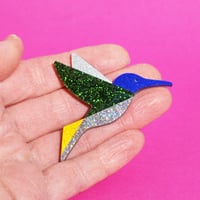 Image 6 of Sparkly Hummingbird Brooch or Necklace