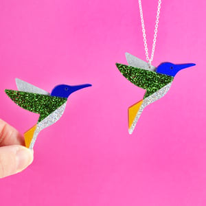 Image of Sparkly Hummingbird Brooch or Necklace