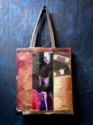 Image of one of a kind painting bag - plum