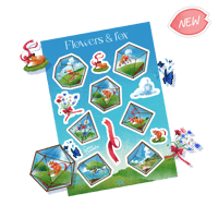 Image 1 of Planche de Stickers | Flowers & Fox
