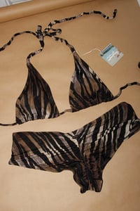 Image 1 of ♲ Tiger Bikini Set - L Top / M Bottom 