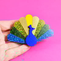 Image 5 of Sparkly Peacock Brooch or Necklace