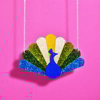 Image 4 of Sparkly Peacock Brooch or Necklace