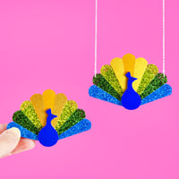 Image 1 of Sparkly Peacock Brooch or Necklace