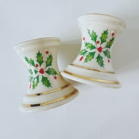 Image 2 of Vintage Holly Candlestick Holders