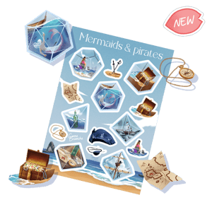 Image of Planche de stickers | Mermaids & pirates