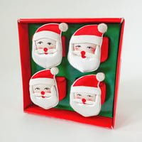 Image 3 of Vintage Satin Santa Napkin Rings