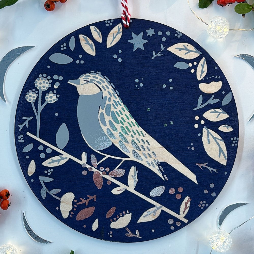 Image of Silver Leaf Robin & Star