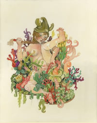 Image 1 of "The Bather" Mounted Print (NSFW)