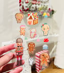 Gingerbread clear sticker sheet