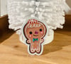 Gingerbread - glitter sticker