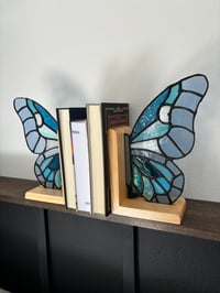 Image 2 of Winter blues butterfly bookends