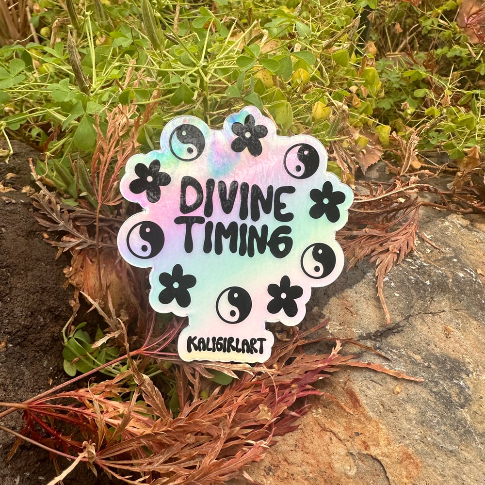 DIVINE TIMING - HOLOGRAPHIC STICKER