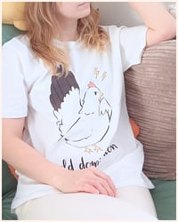 Image 2 of "World Domination" Chicken T-shirt. Funny Unisex Relaxed Fit Tee