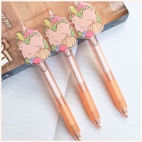 Image 1 of Cute Chicken Pen 0.5 Black Ballpoint Pen With Acrylic Epoxy Charm x1