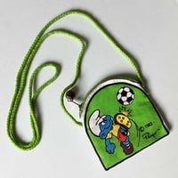 Image 2 of Porte monnaie Schtroumpf ballon foot stock neuf années 80