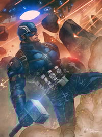Captain America Worthy Art Print