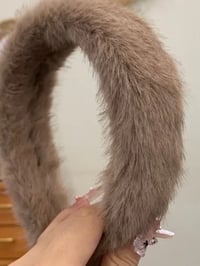 Image 3 of Faux Mink Thick Hairband