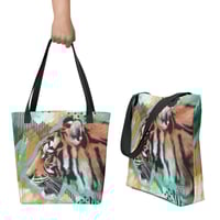 Image 2 of WILD WALKER - ARTbyJEN Tiger Tote - FREE POSTAGE