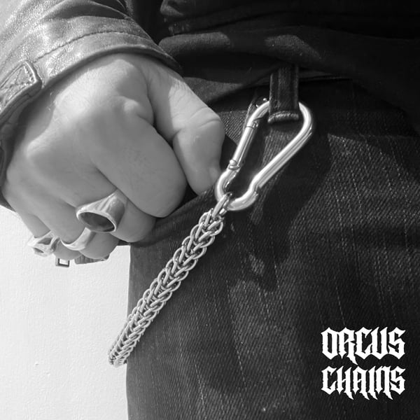 Image of Orcus Chains - 19” Hand Made Persian Weave Wallet / Key Chain