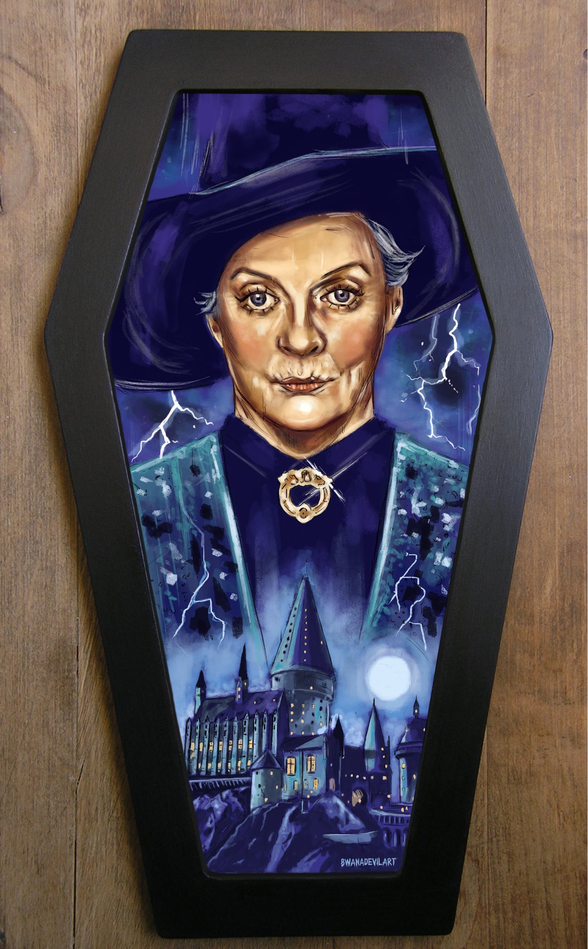 Image of Minerva McGonagall ( Harry Potter) Coffin Art Print LIMITED EDITION